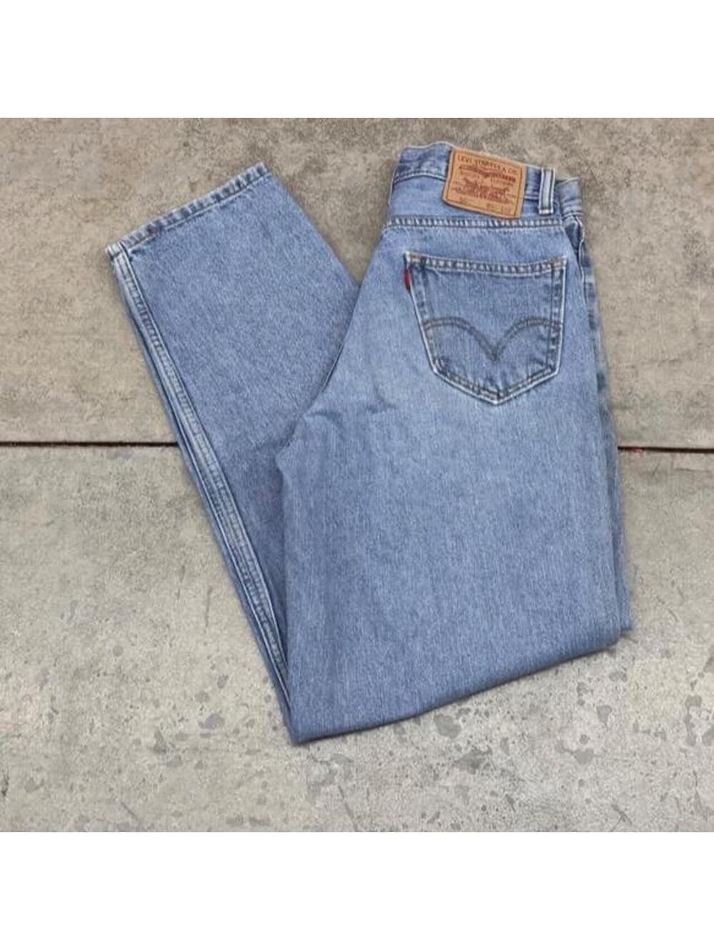 vintage levis 550 faded blue relaxed baggy fit jeans size 30 x 32